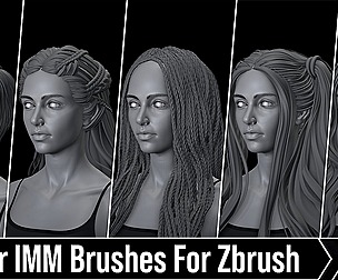 Female Hair IMM Brushes ( 40 Female Hairstyles)