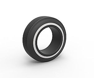 Lowrider tire 3 Scale 1:25