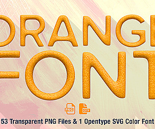 Ms Orange Bitmap Font and PNGs