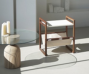 brick nine walnut magazine rack
