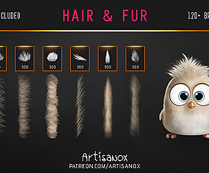 Photoshop | Hair & Fur (Brushset) - Premium