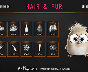 Photoshop | Hair & Fur (Brushset) - Demo