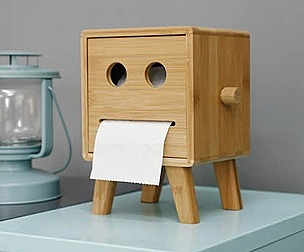 Bamboo tissue case 106