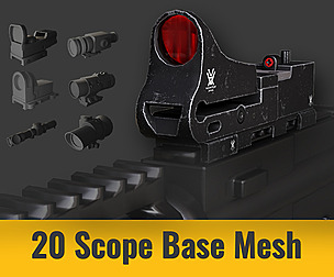 20 Gun Scope Base Meshes