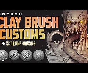 Clay Brush Customs: ZBrush Clay Brushes