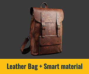 brown leather bag