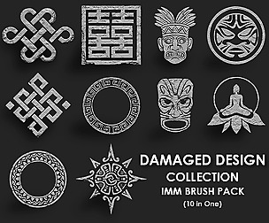 Damaged Design Collection IMM Brush Pack 10 in One