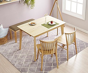 wood solid wood dining table set