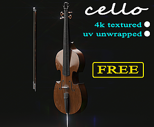 3d cello instrument (free)