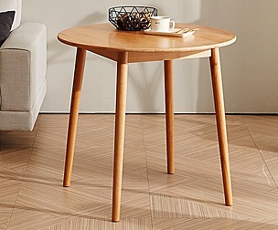 Solid wood round dining table