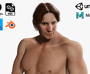 Free Realistic Male Body G1