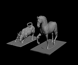Cattle and horses
