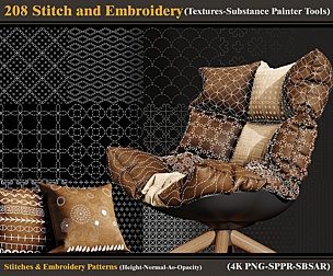 208 Stitch and Embroidery (Textures-sbsar-sppr)