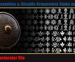 959 seamless tileable Ornamental Alpha + Ai file