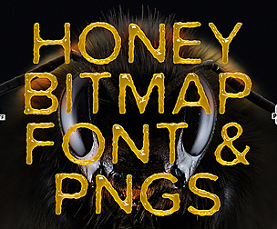 MS Honey Bitmap Font & PNGs