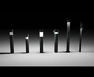 Low Poly Outdoor Lights Pack (6 3D meshes)