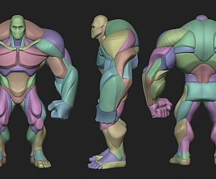 Super Hero Anatomy Blockout V2