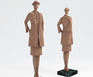 The lady in the coat 3D model