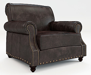Landry leather armchair