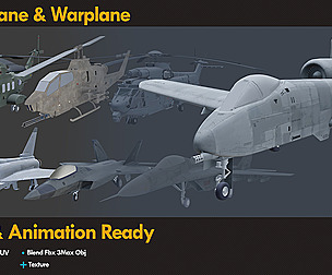 7 Airplane & Warplane & Helicopter