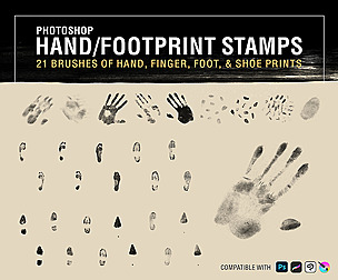 Handprint & Footprint Brush Stamps