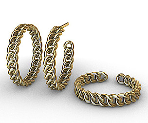 Cuban Link Ring 4mm wide