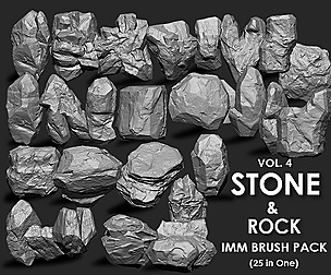Stone & Rock IMM Brushes 25 in one Vol. 4