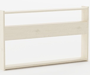 table in the gap behind the wooden sofa