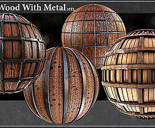 Stylized wood and metal_Substance Designer