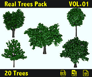 Pack of 3D Trees vol.01