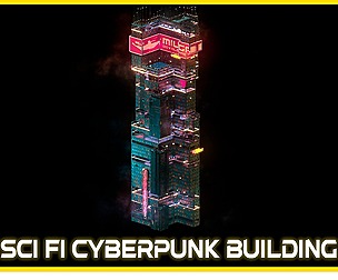 Sci-Fi Cyberpunk City Building 2