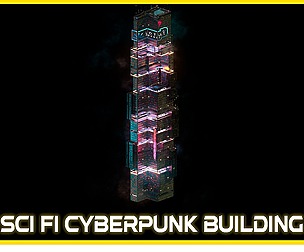 Sci-Fi Cyberpunk City Building