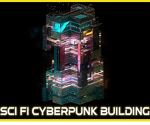 Sci-Fi Cyberpunk City Building 6