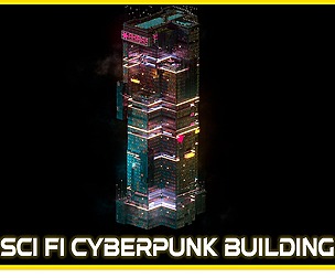 Sci-Fi Cyberpunk City Building 8