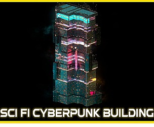 Sci-Fi Cyberpunk City Building 3