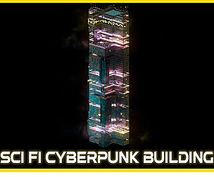 Sci-Fi Cyberpunk City Building 9