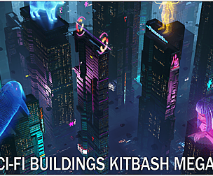 Sci-Fi Cyberpunk Building City