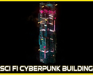 Sci-Fi Cyberpunk City Building 1