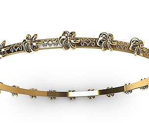 floral garden bangle stl verified