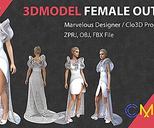 Outfit Female Marvelous Designer And Clo3d