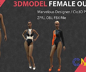 Outfit Female Marvelous Designer And Clo3d