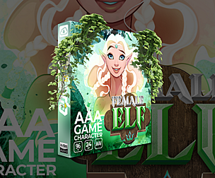 AAA Game Character Female Elf
