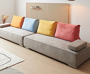 3-seater fabric sofa