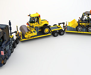 Lego Truck Bulldozer Road Roller