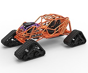 Rock bouncer on tracks Scale 1:25