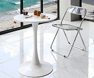 Florence white round table dining table 600