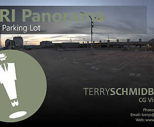 HDRI Panorama -Twilight Parking Lot