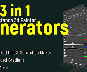 3 in 1 Substance 3d Painter Generators Pack
