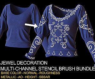 jewel decoration multi channel stencil brush