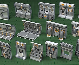 Industrial Walls Collection 2 - 16 pieces